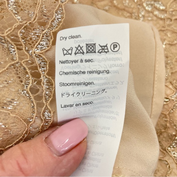 NWT J. Crew Metallic Tie Neck Top XS Nude - Picture 14 of 16